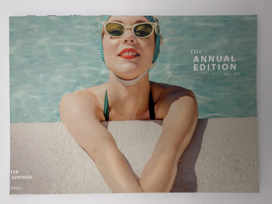 Poolside Escape – One-of-a-Kind Repurposed Notepad – 7 × 5 Landscape